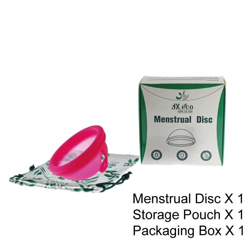 Reusable Medical Silicone Menstrual Disc With Ring Flat-fit Design Sterilizing Mestrual Period Copa Feminine hygiene products