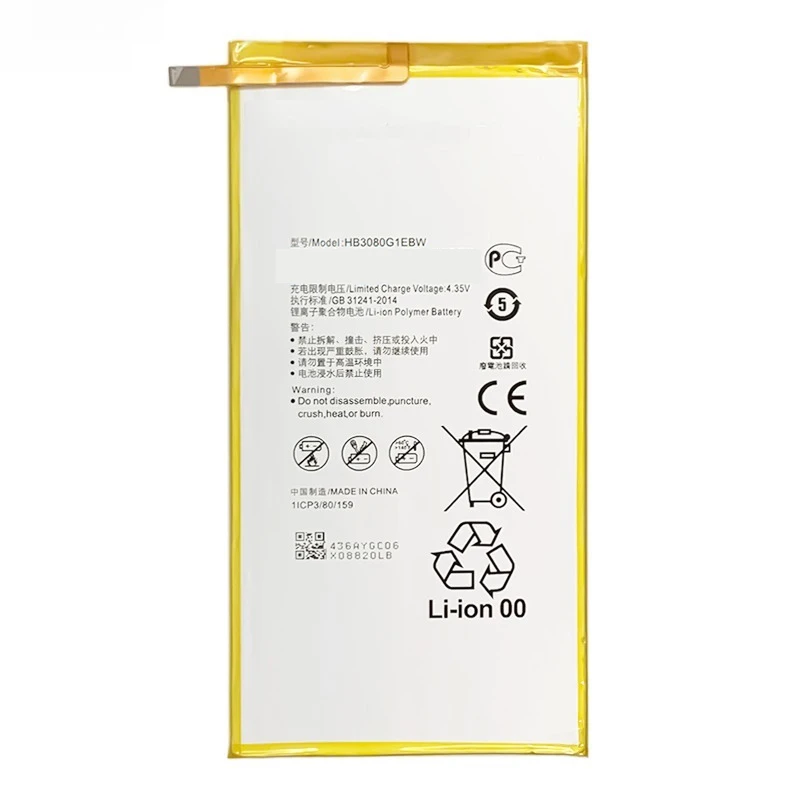 2025 Year New Battery HB3080G1EBC for Huawei MediaPad T3 10 AGS-L09 AGS-W09 AGS-L03 T3 9.6 LTE M2-803l S8-701u Tablet 4800mAh