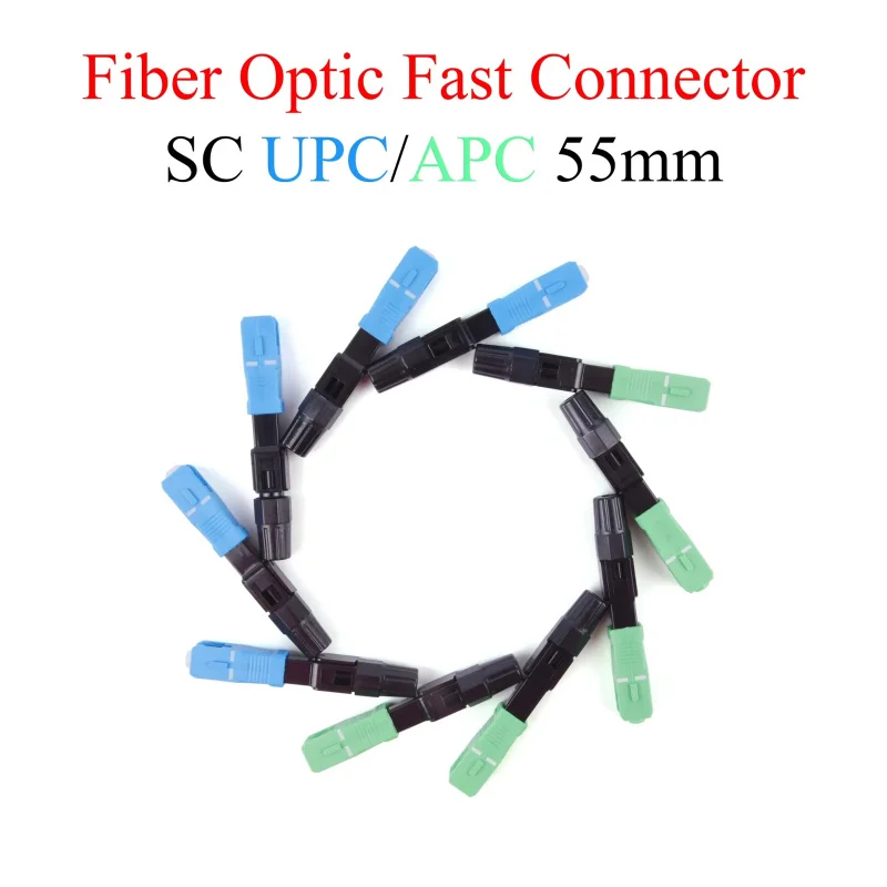 Z 10-20PCS Embedded Fiber Optic Fast Connector UPC/APC SC Plug SM Fiber Adapter