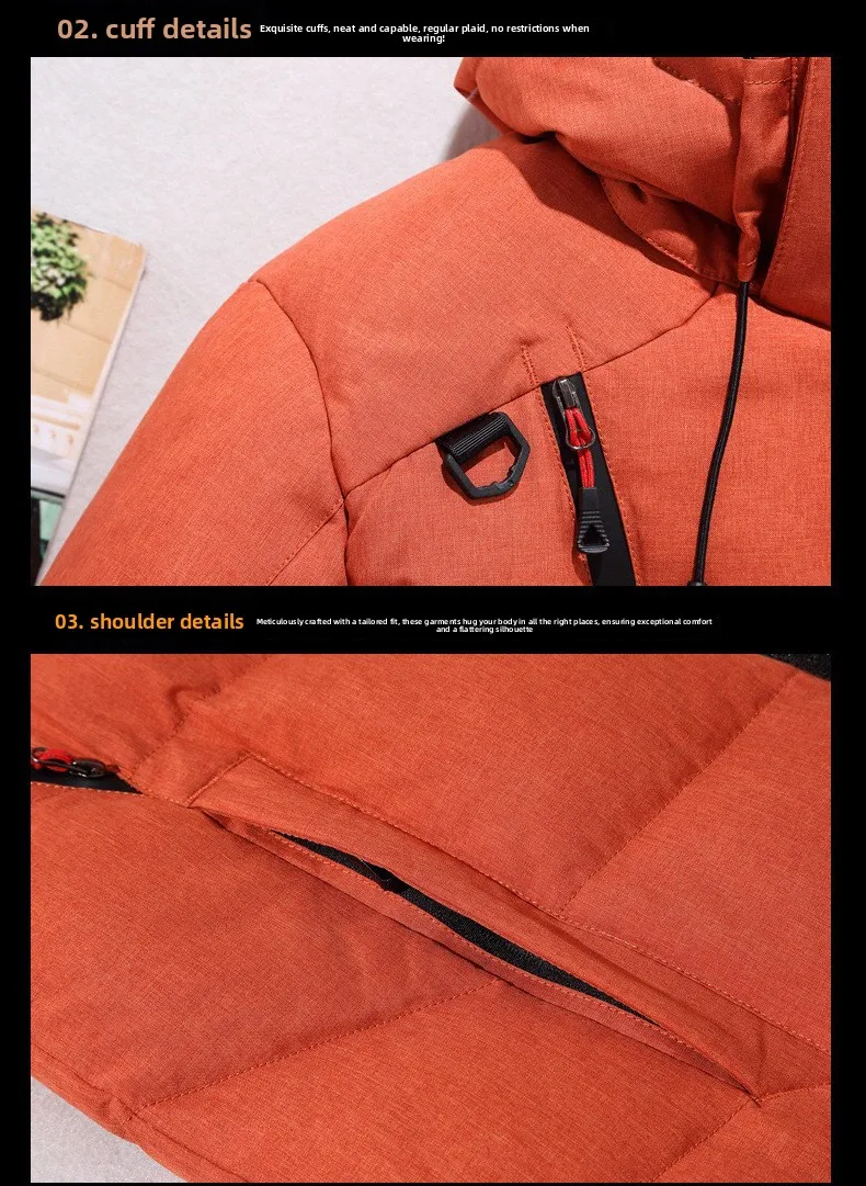 Brand Luxury Men's Winter Down Jacket Coats Parkas Man Clothes Hooded Padding Padded Puffer Jackets Man Bread Outerwear HXY51865
