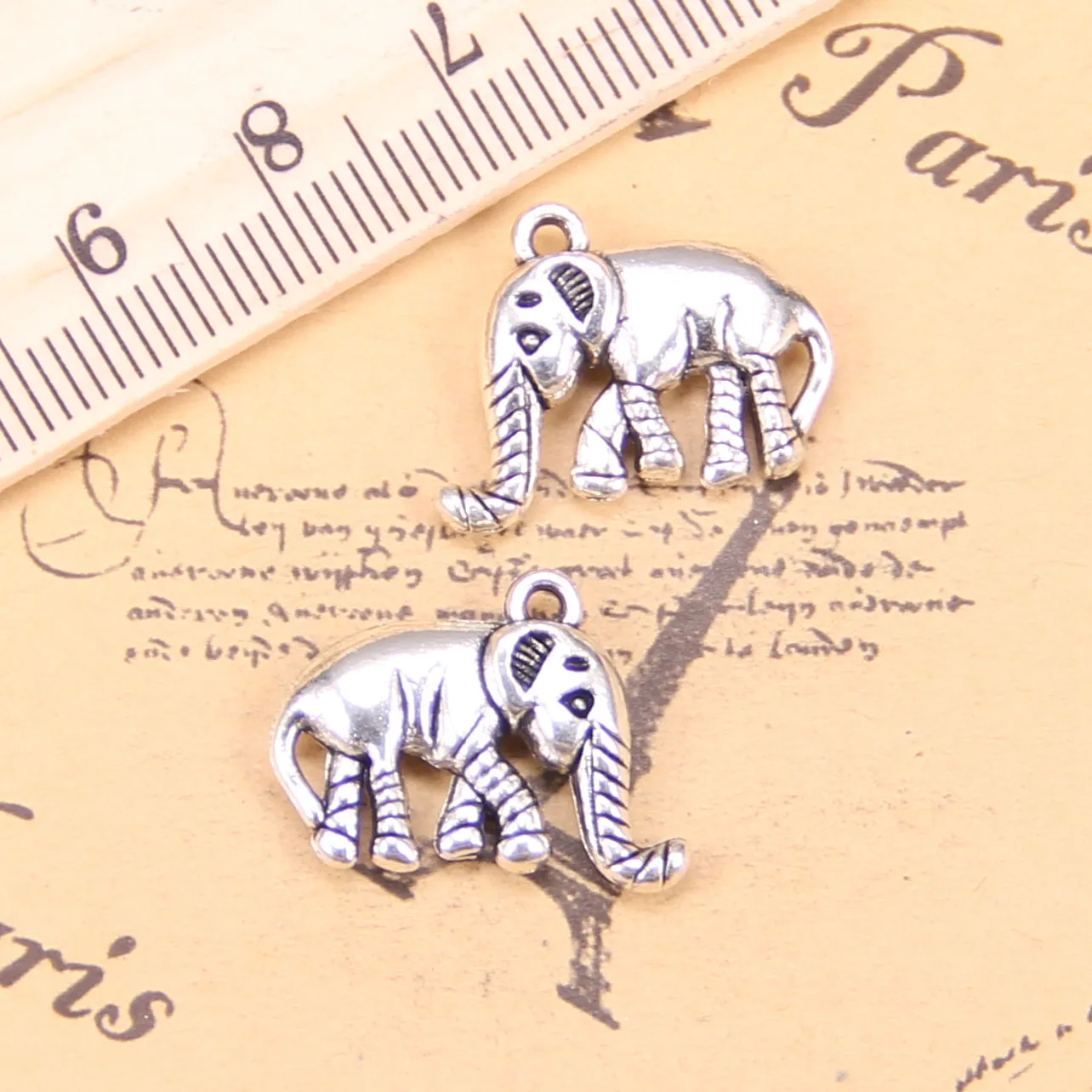 45pcs Jewelry Charms proboscis elephant 20x16x4mm Antique Silver Plated Pendants Making DIY Handmade Tibetan Silver Jewelry