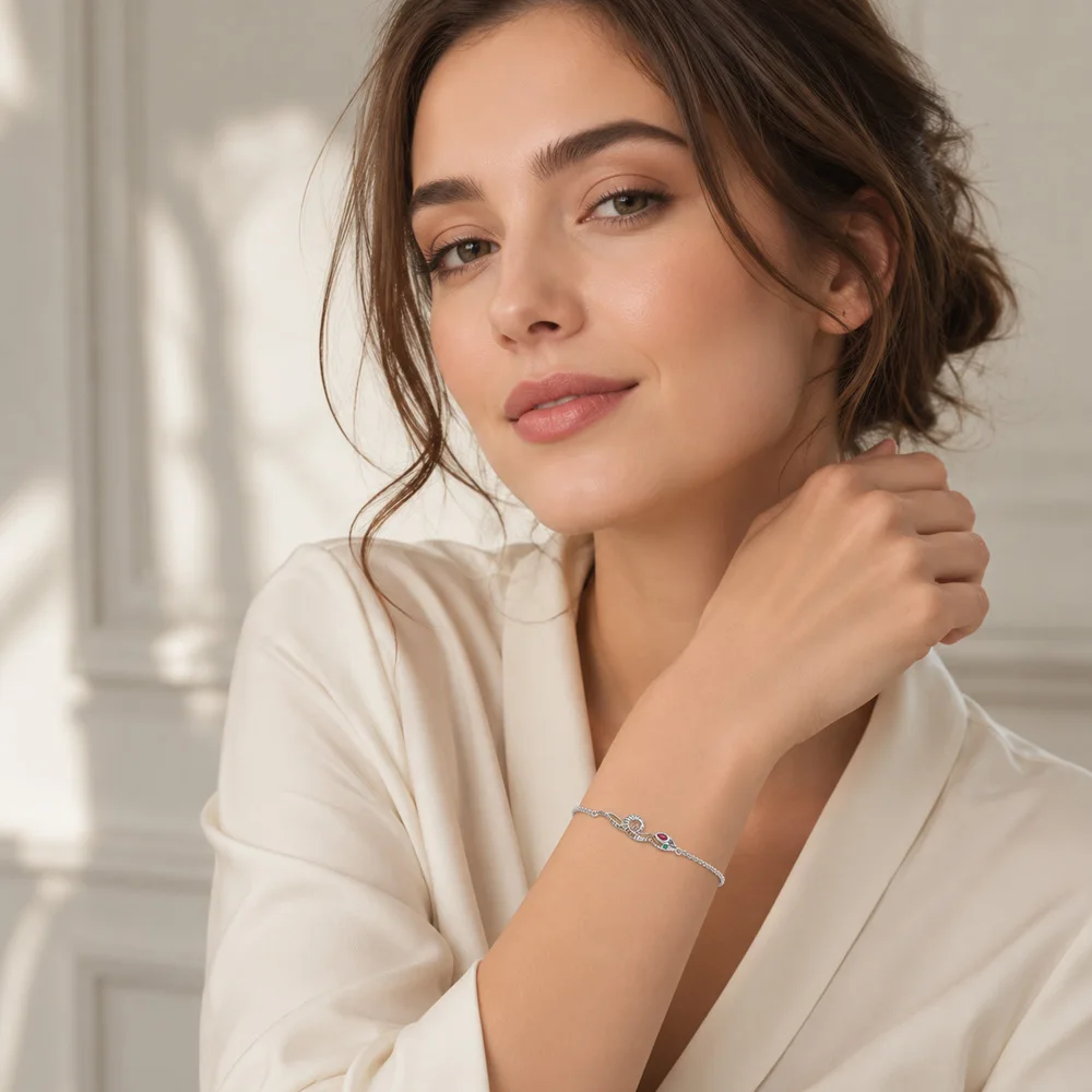 Bunte Schlangenarmbänder, Gliederkette aus 925er-Sterlingsilber, neuer edler Schmuck, romantisches Geschenk für Frauen – Detail 2