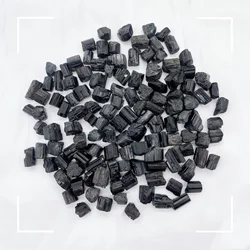 Natural Black Tourmaline Gravel Healing Advanced Collection Eliminate Magnetism Raw Gemstone Mineral Specimen Home Decoration