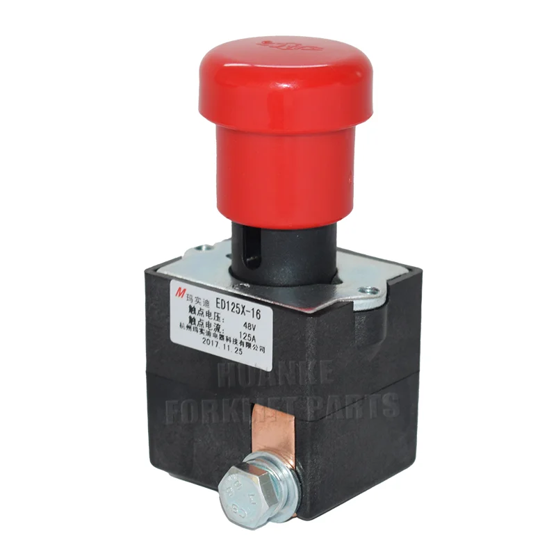 Forklift Parts Switch Type 48V 12a AEBS200-700002-000 Switch ED125X-16 Emergency Stop Switch for Products