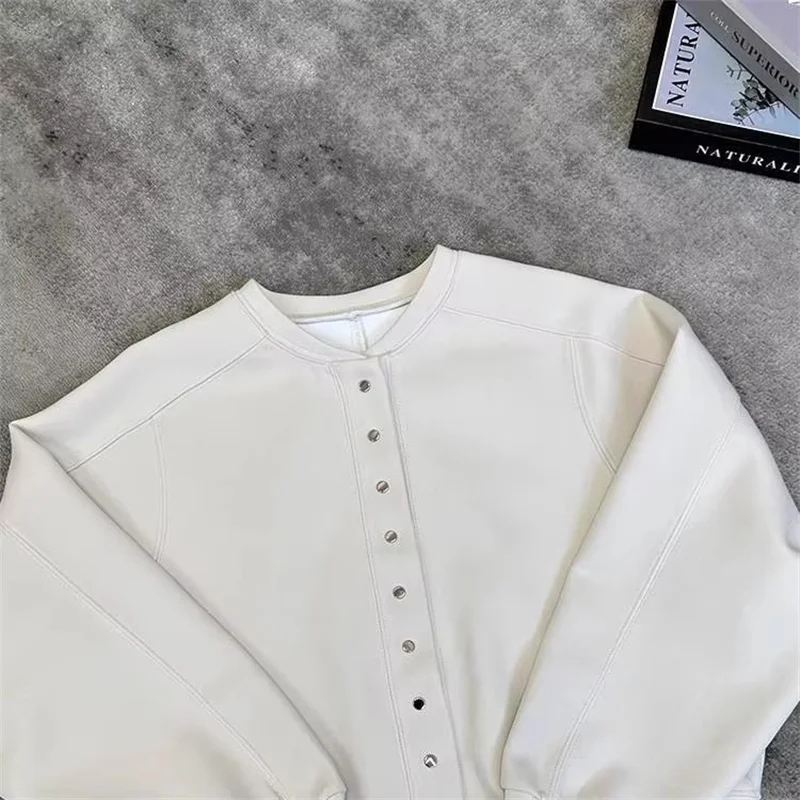 2025 New Cardigan Baseball Jacket For Women Fashion Casual Cotton Sweatshirts Ladies Spring Korean Loose Wild Long Sleeve Coat