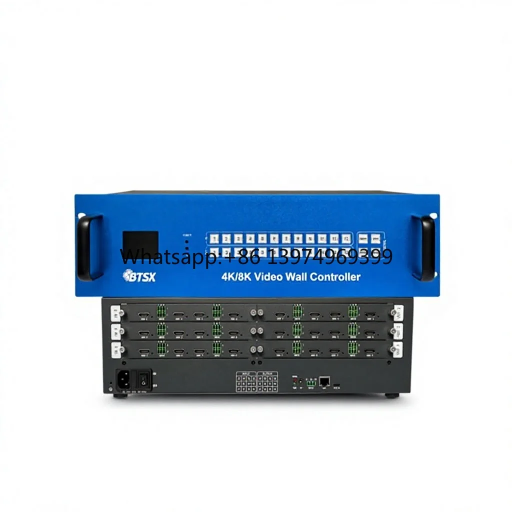 4K Video Wall Switcher - 12 In/Out, EDID Creation, Energy-Saving, Suitable for Public Info Kiosks