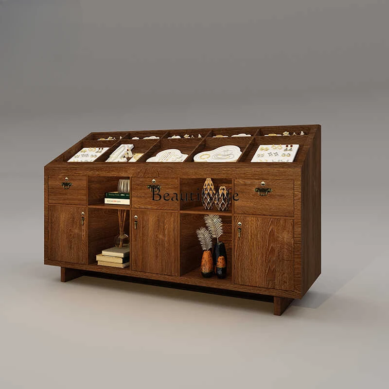 *ตู้โชว์หรูหราสตูดิโอบูติกยุคกลางแก้วจิวเวลรี่