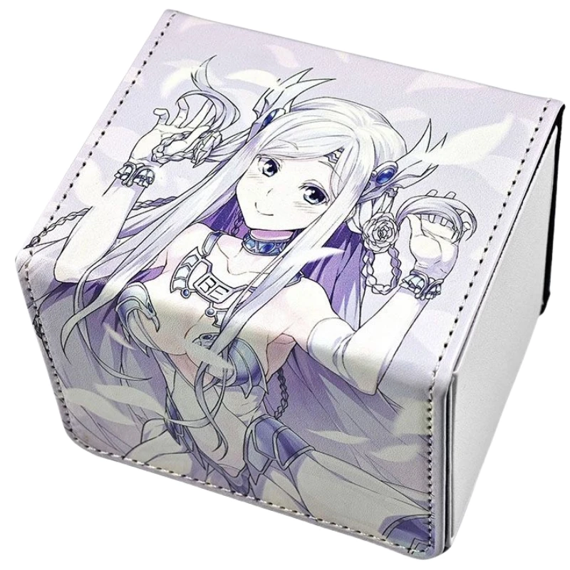 YuGiOh Blue-Eyes White Dragon Girl Animation Characters DIY Leather Card Storage Box Anime Classics Game Collection Cards Toy