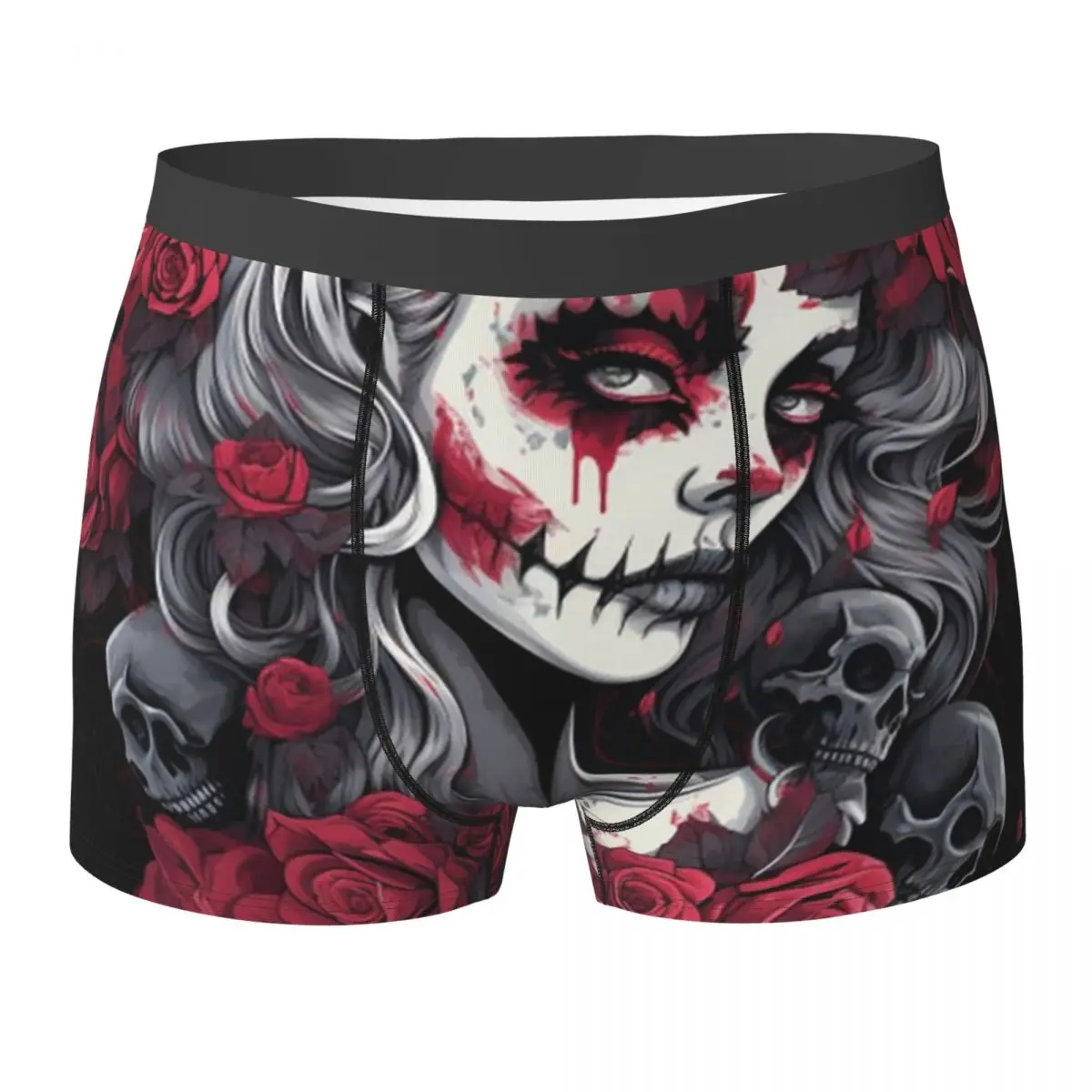 Boxer Underpants Shorts Alexander Gothic Las Elegantes Girls Day Of Dead Skull Panties Men's Underwear for Homme Man Boyfriend