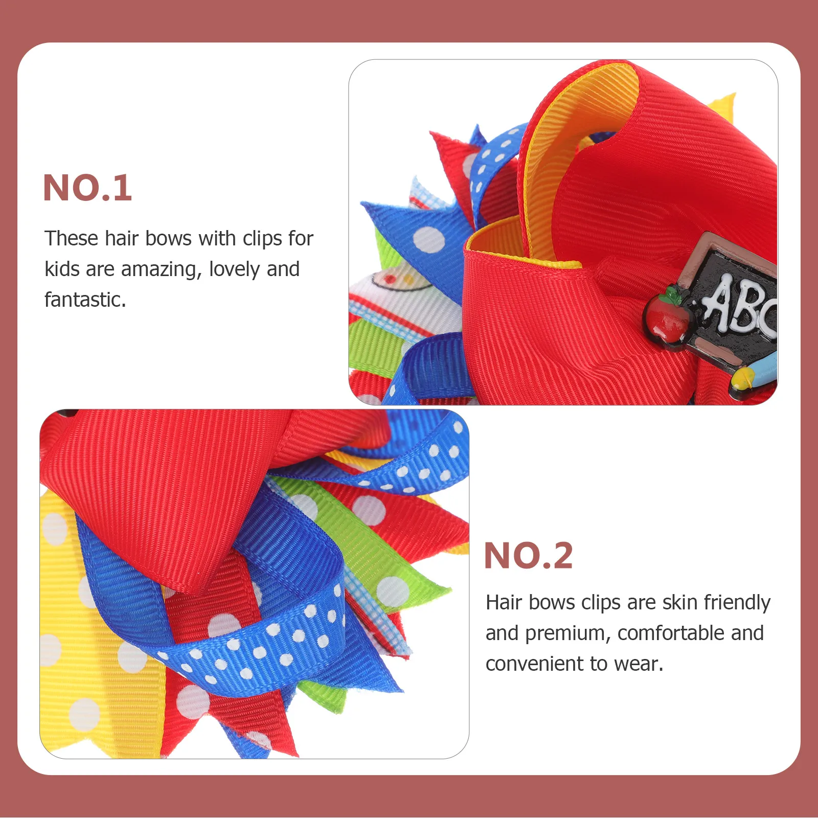 

2pcs Big Bows For Girls Baby Bow Clips Toddler Barrettes Soft Satin Kids Hair Accessories Lightweight Non Damaging On