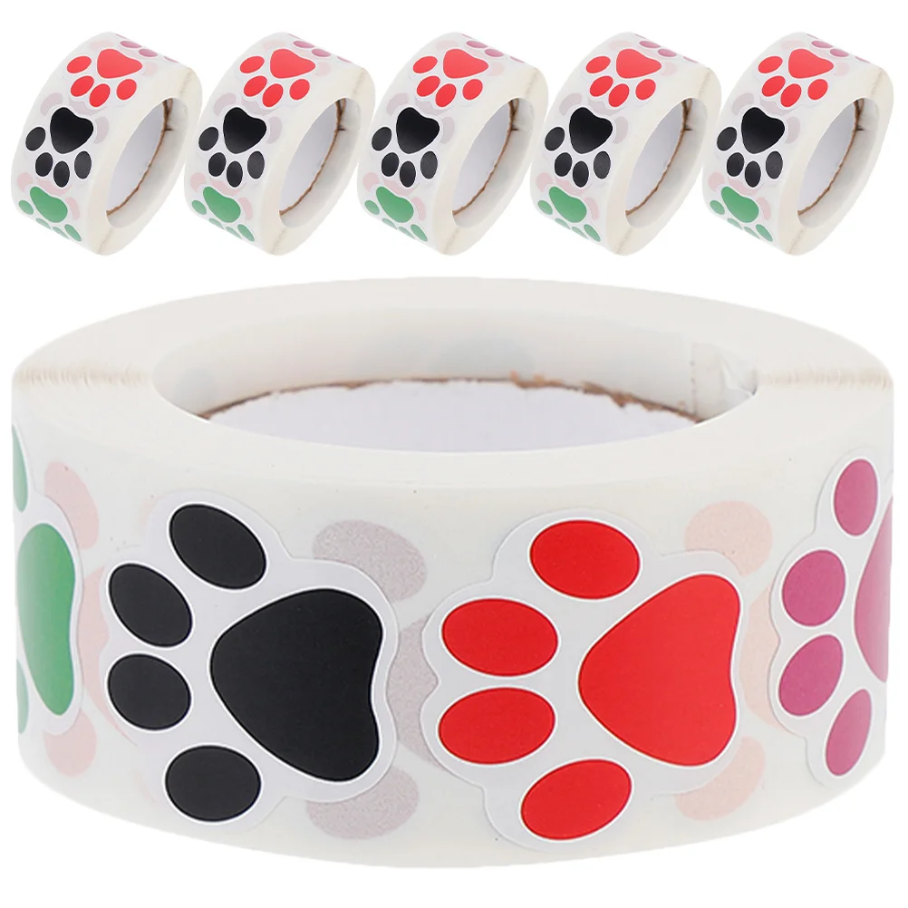 

Self-Adhesive Dog Paw Stickers for Decorative Labels Notebook Furniture Party Supplies Paw Print Stickers