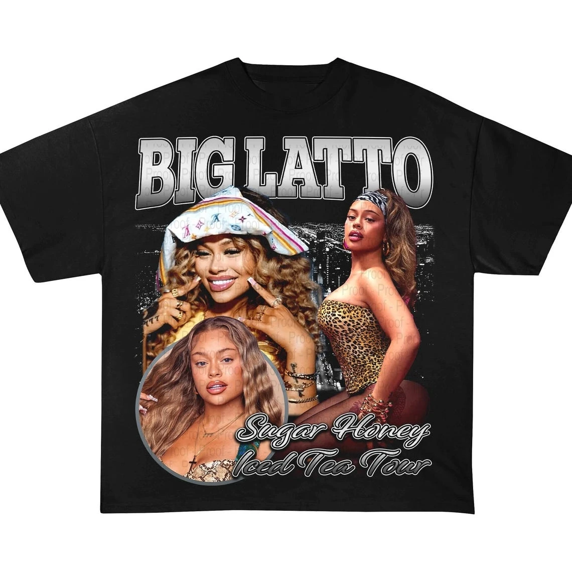 Latto shirt - hip hop tee - Big latto - rapper t shirt - sugar honey iced tea concert