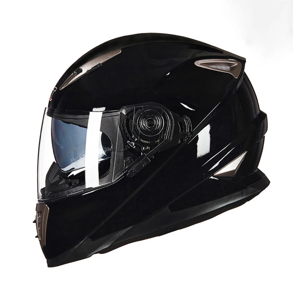 Full Face Motorcycle Helmet Dual Lens Winter Safety Anti-Fog Waterproof Motocross HelmetRiding Motorbike Helmet Men Women DOT 