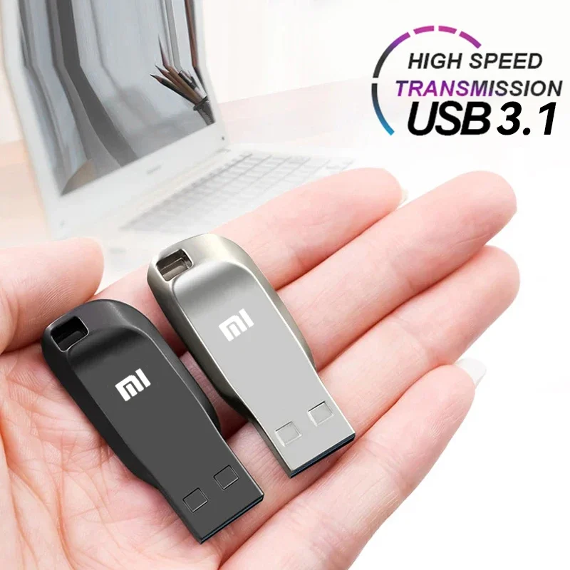 샤오미 USB 3.1 플래시 메탈 드라이브, 대용량 고속 전송 스토리지 펜 드라이브, 방수 U 디스크 메모리 스토리지, 2TB