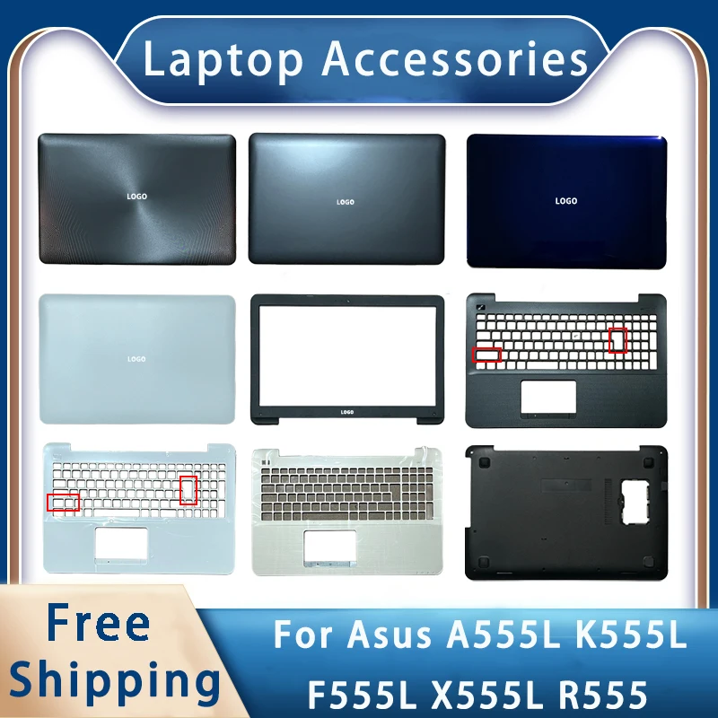 

New For Asus A555L K555L F555L X555L R555; Replacemen Laptop Accessories Lcd Back Cover/Palmrest/Bottom With LOGO