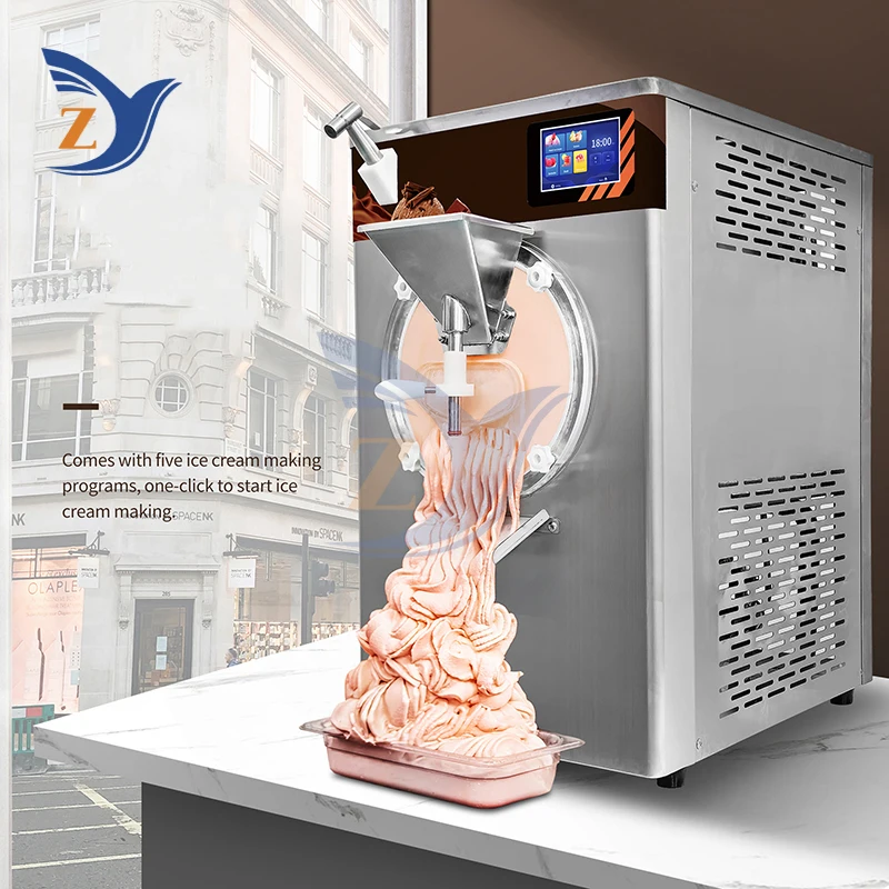 

Hard Ice Cream Maker Machine 2200W Table Type ZY-28-1 Commercial Production Equipment Milk Tea Shop Automatic 48L/H Restaurant