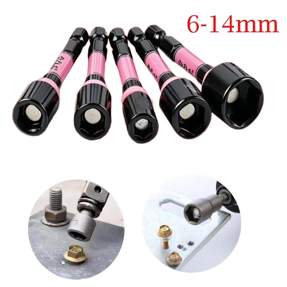 1pc 6-14mm Hex Magnetic Socket Adapter For Impact Drive For Electric Drill Wrench Furniture Assembly Mechanical Repairs