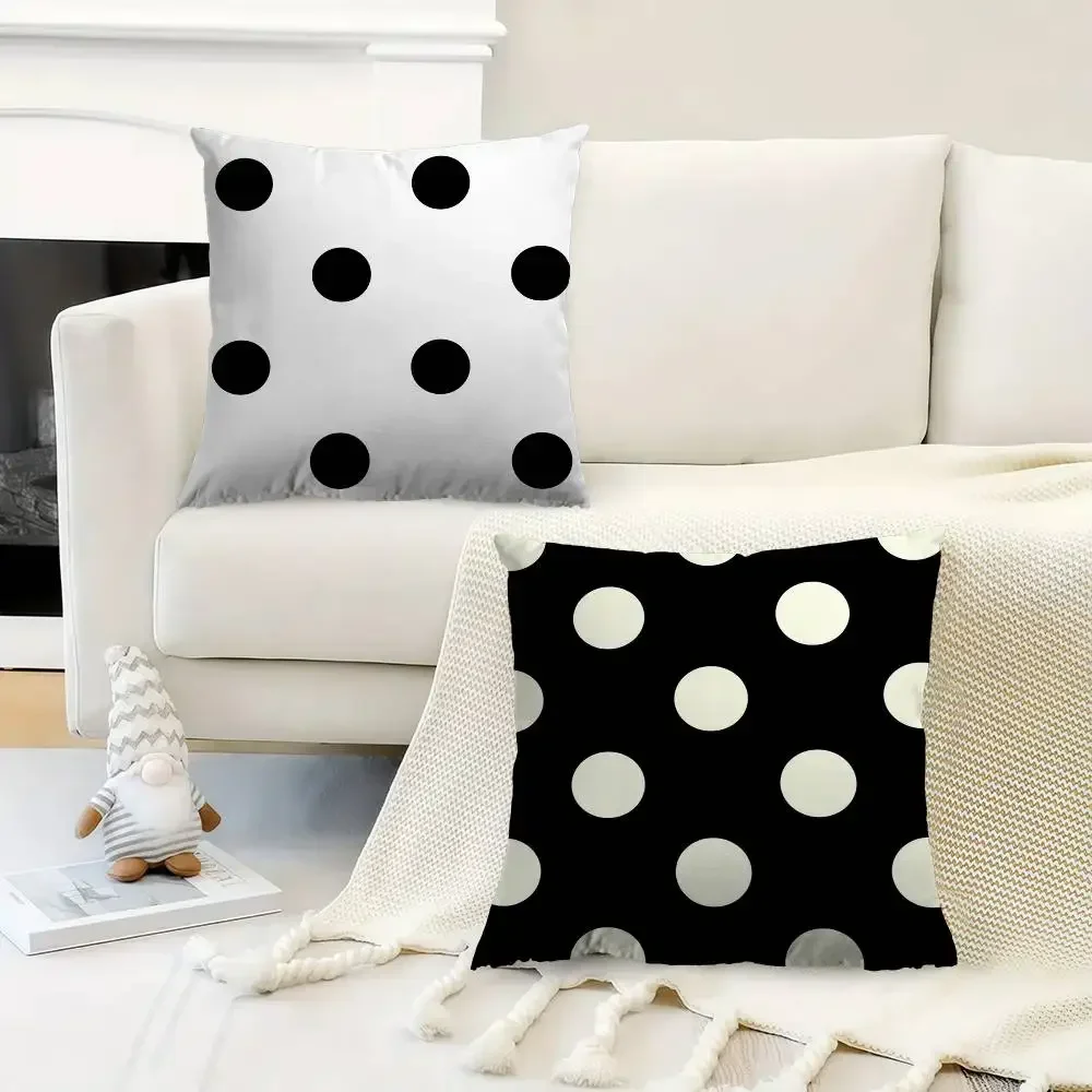 Fashion Polka Dot Pillowcase Toon Gift Cushion Cover Bedroom Home Sofa Chair Seat Decor Pillow Case