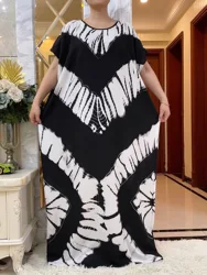 Nuovo Abaya Per Le Donne Stampato Floreale Del Cotone Allentato Feeme Robe Musulmano Africano Turchia Islam Abiti Tradizionali Con 170x60 cm Sciarpa