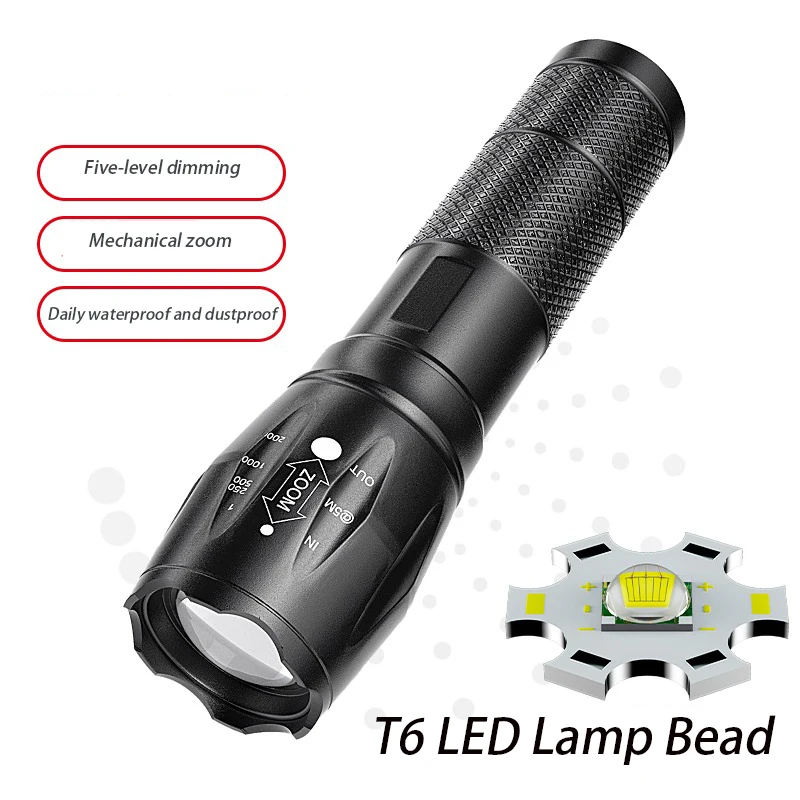 

Перезаряжаемые светодиодные фонарики, 4000 люмен, супер яркие портативные фонарики, 5 режимов, водонепроницаемые ручные фонарики для пеших прогулок