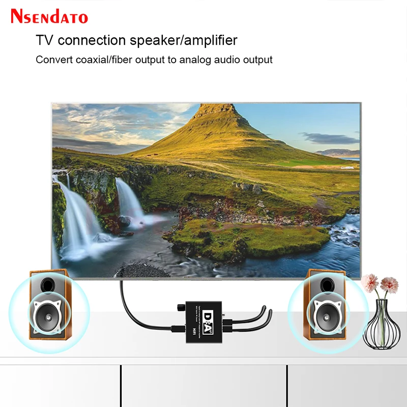الرقمية إلى التناظرية الصوت سماعة الرأس اللاسلكية مكبر للصوت محول Toslink محوري إلى Toslink محوري 3.5 مللي متر محول مع محول الطاقة
