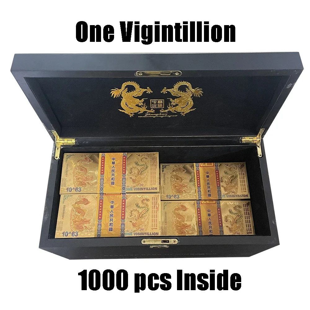 200/1000/1200pcs 63 Zeros Hotsale One Vigintillion Chinese Dragon and phoenixe Banknotes For Chinese Currency collection