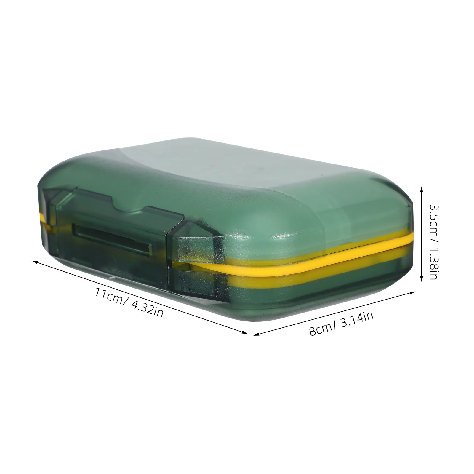 Waterproof Travel Pill Organizer Weekly 7-Day Dual-Layer Transparent Portable Pill Case for Elderly Daily Use Small Compact