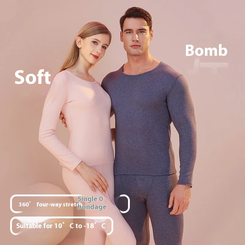 

Women Thermal Underwear Winter Long Sleeve Base Layer Warm Long Johns Couple Men 2 Pieces Set Soft Thermal Underwear For Men