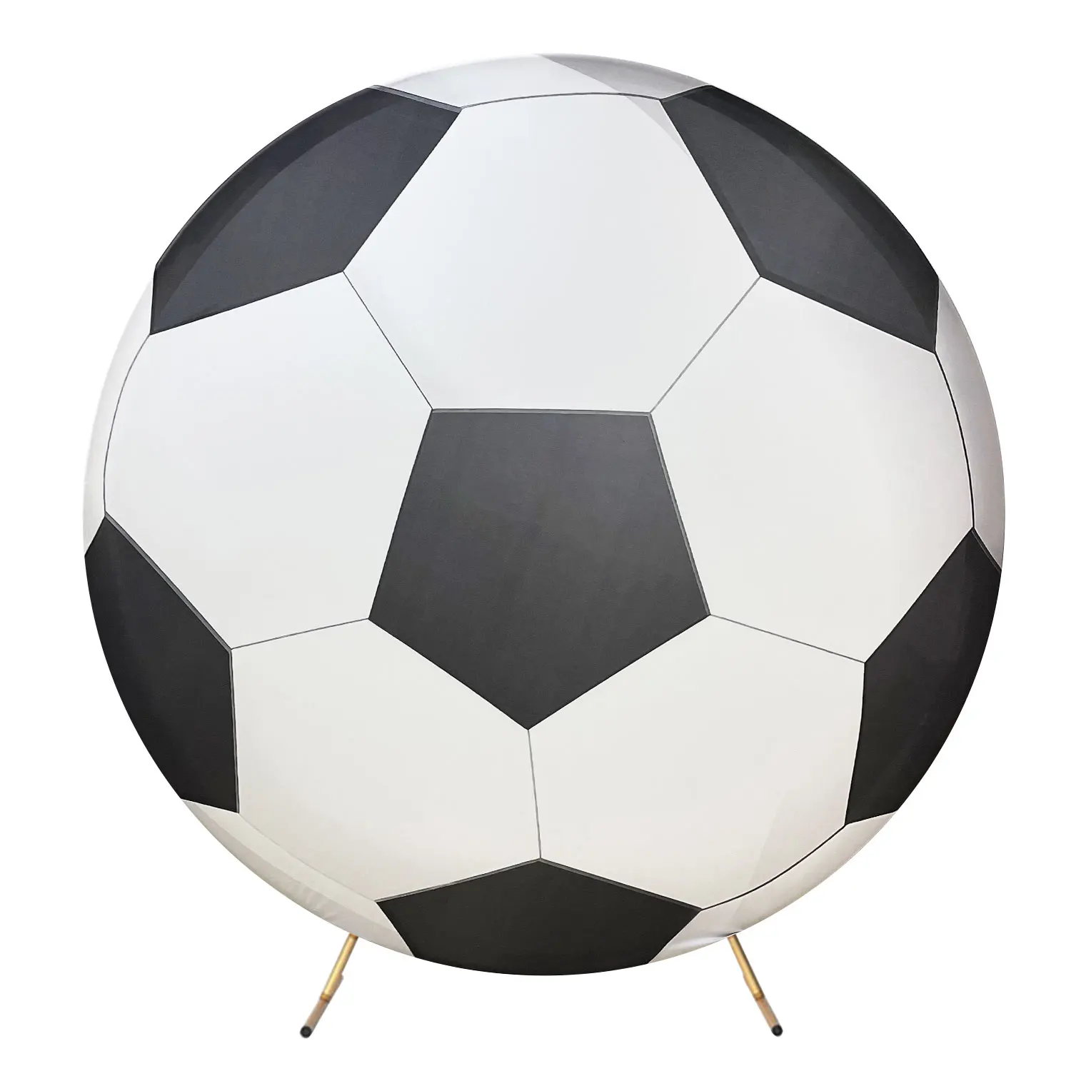 Housse de toile de fond en spandex pour ballon de football rond de 6 pieds - Toile de fond arquée sur le thème du sport pour fêtes et photographie, décoration d'anniversaire (sans support)