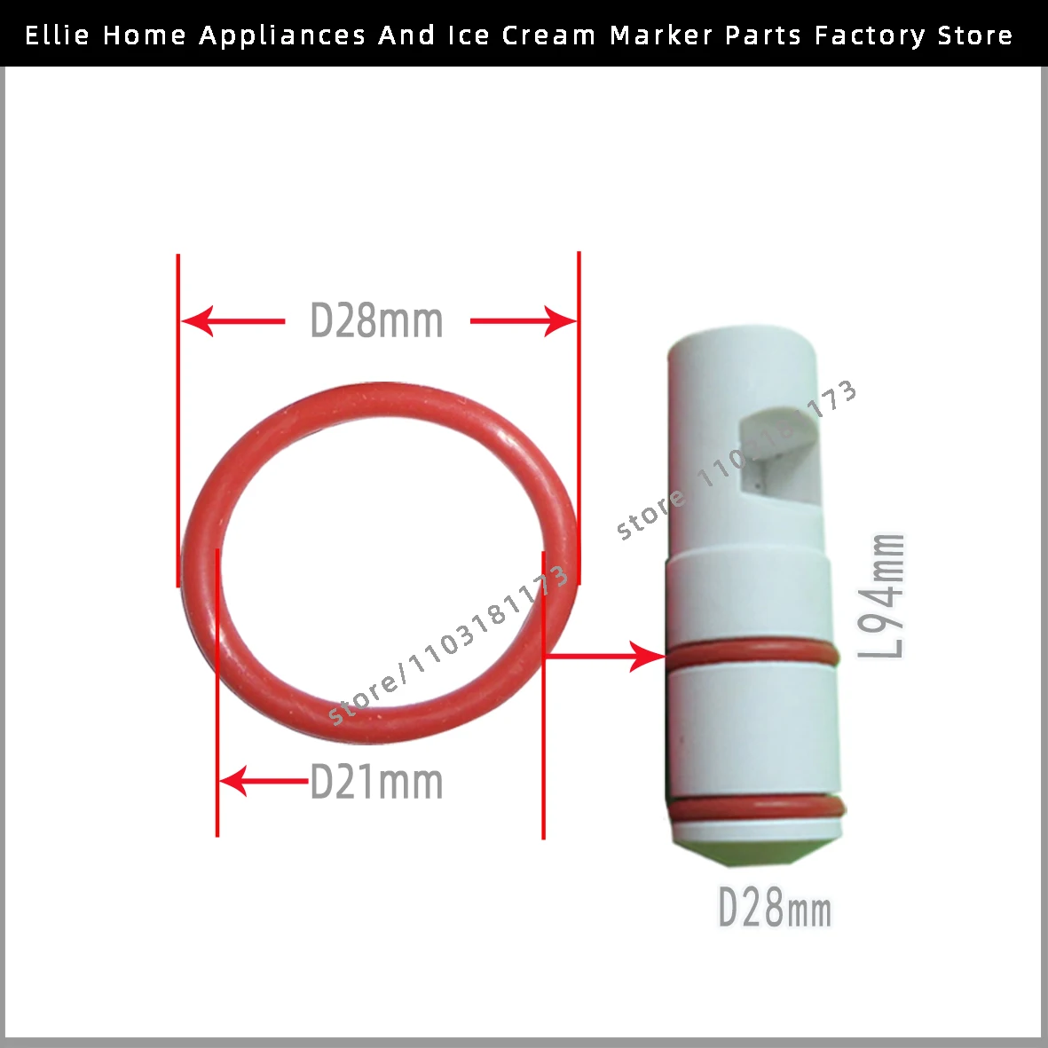 Red And White Color One Bag 16 Pieces Seal Rings Spare Parts Gaskets Rubber O-Rings For BQL Soft Ice Cream Machines