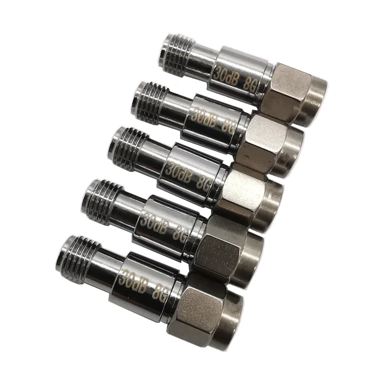 2W SMA Attenuator 1dB 3dB 6dB 10dB 15dB 20dB 30dB 40dB DC-8GHz RF Coaxial Fixed Attenuator high Frequency SMA  Connector