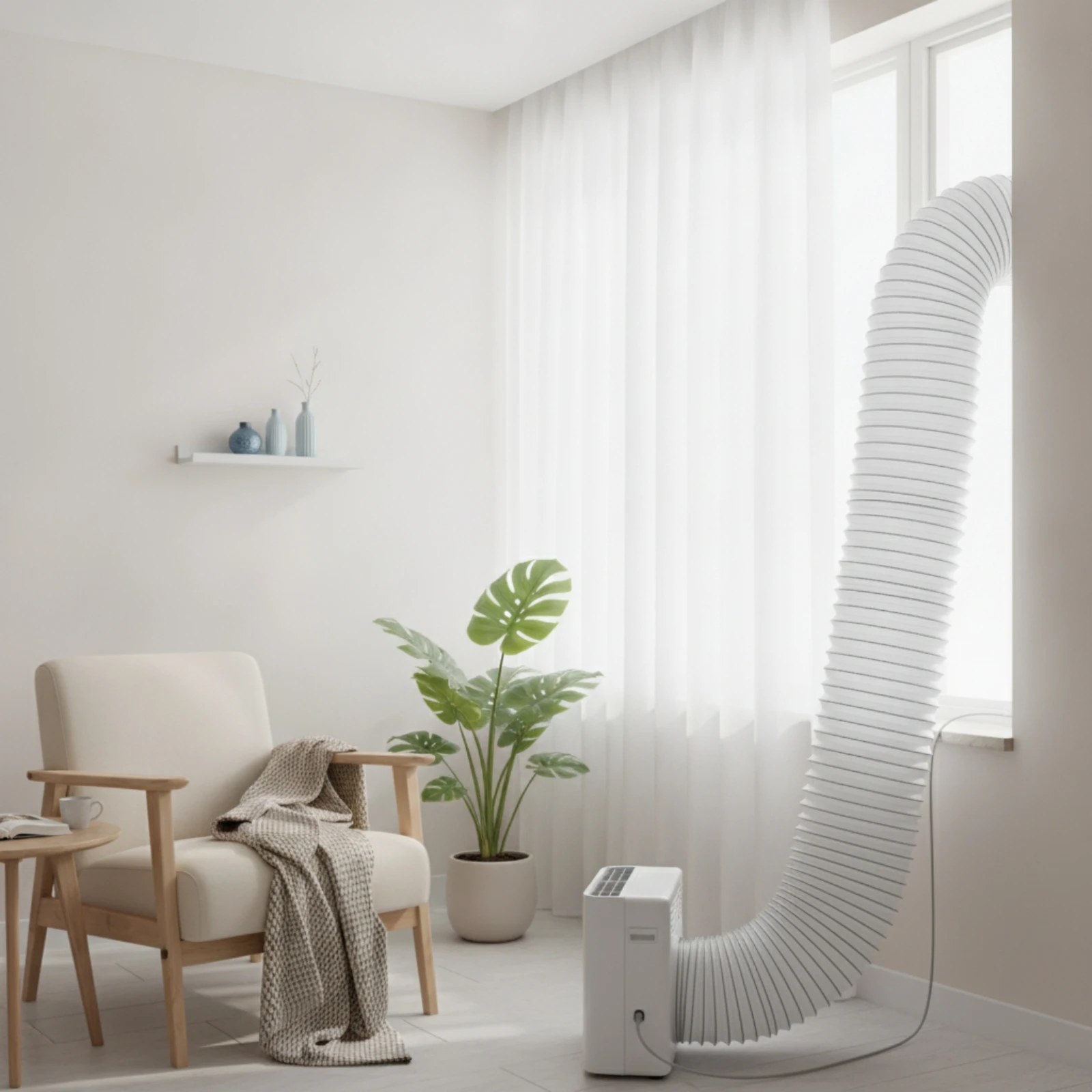 Portable Air Conditioner Exhaust Hose Counterclockwise Threaded Air Conditioner Hose with Steel Wire Air Conditioning Exhaust