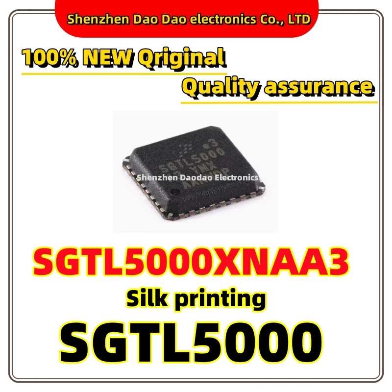 5Pcs SGTL5000XNAA3 Silkprint SGTL5000 QFN-32 Low power stereo codec chip IC new original