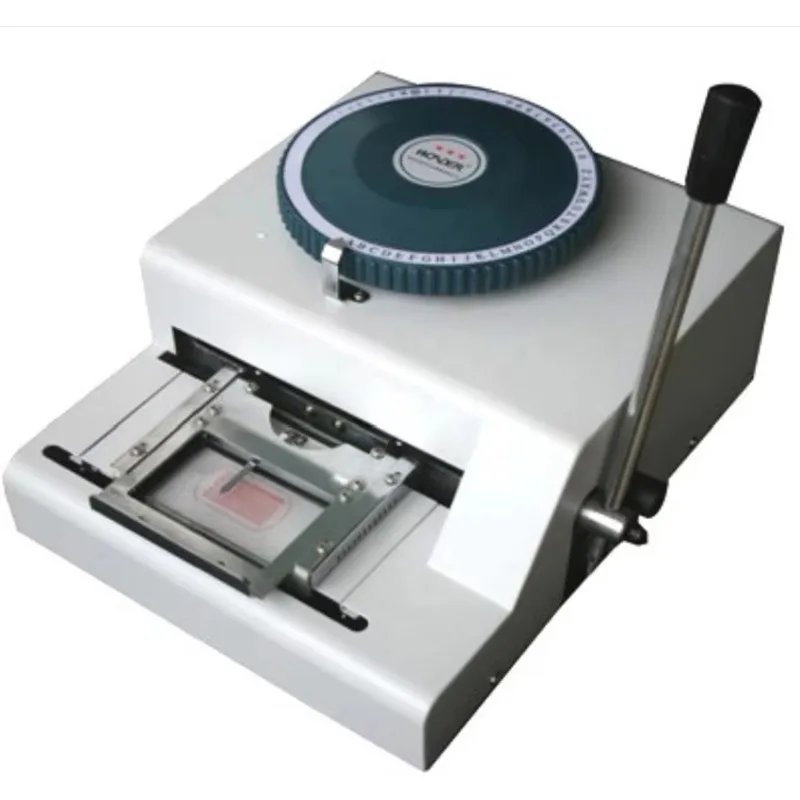 

Hot Sale Stainless Steel Dog Tag Aluminum Tag Identity Card Embossing Machine 52 Character Tag Embosser