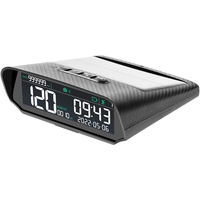 ELING Newest Wireless HUD Solar Digital GPS Speedometer with Odometer Fatigue Driving Overspeed Alarm Date Time for Vehicles