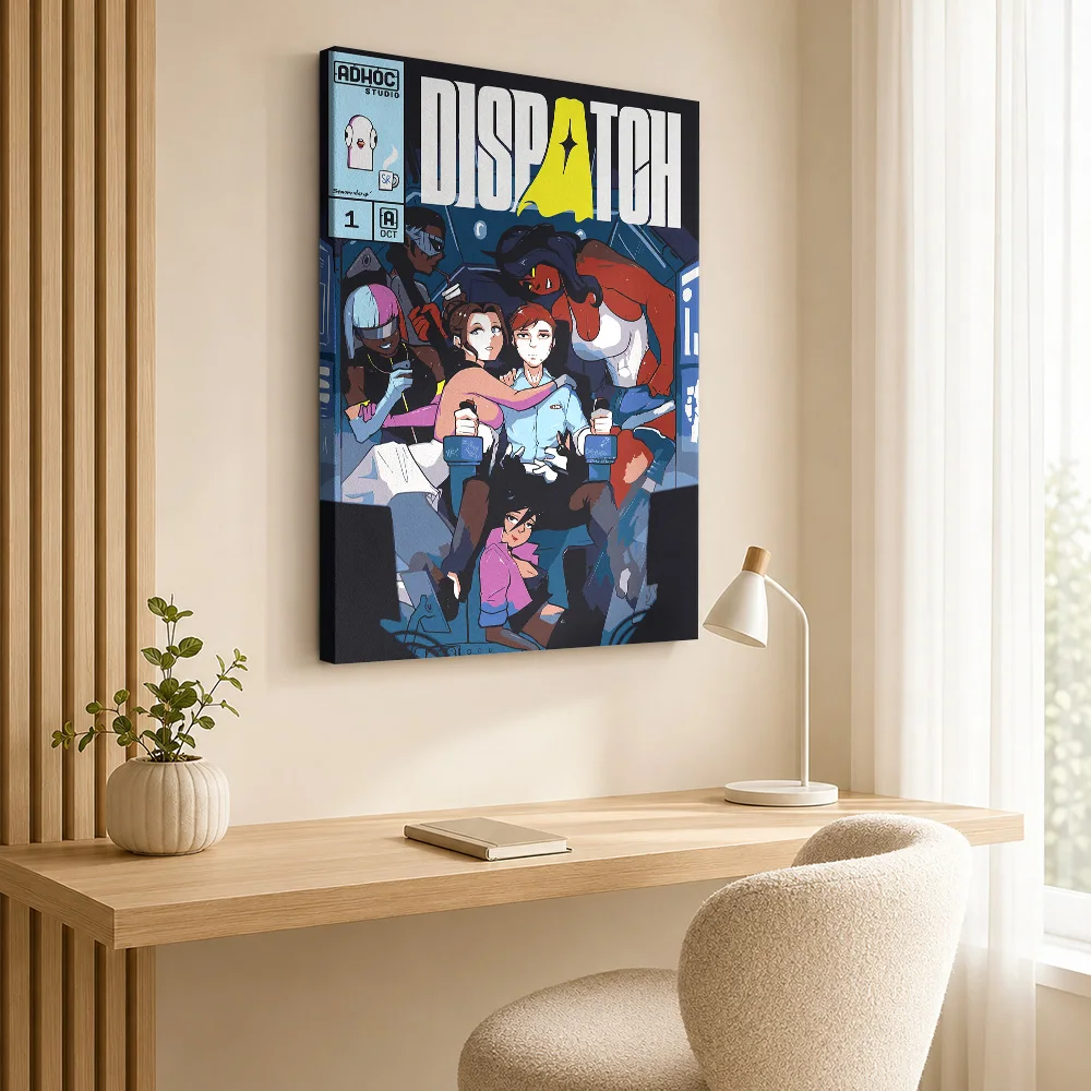 DISPATCH Framed Canvas Poster Custom Photo Gaming Anime Wall Paintings Decoration for Game Room Collectible Ready to Hang Gift