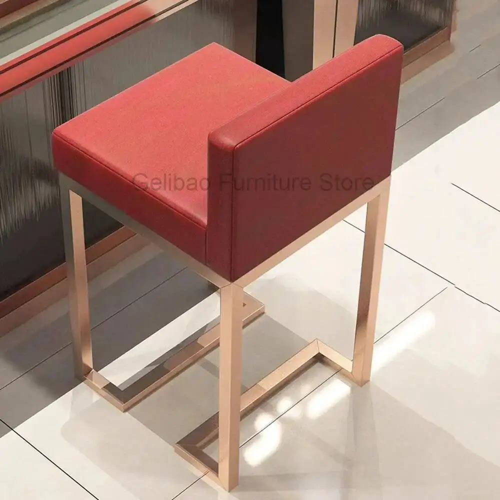 

Stools Designer Luxury Minimalist Restaurant Bar Elegant Modern Barstools With Back Kitchen Balcony Cadeira Salon Furniture