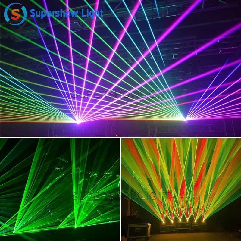 Projetor de luz laser 3D animado, Fábrica, Disco RGB Animação e DJ, 2W, 3W, 5W