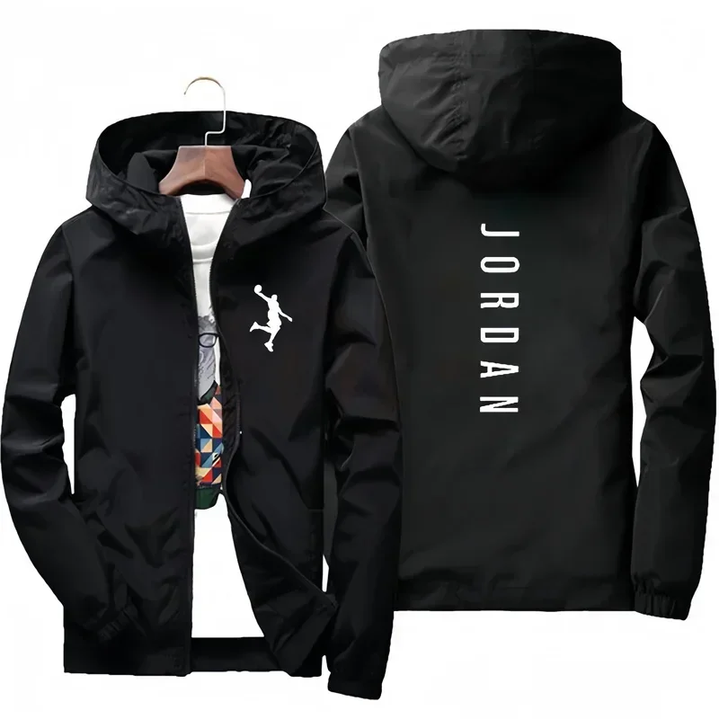 

New windproof and waterproof outdoor fishing zipper, 2025 autumn/winter fashionable casual hooded jacket
