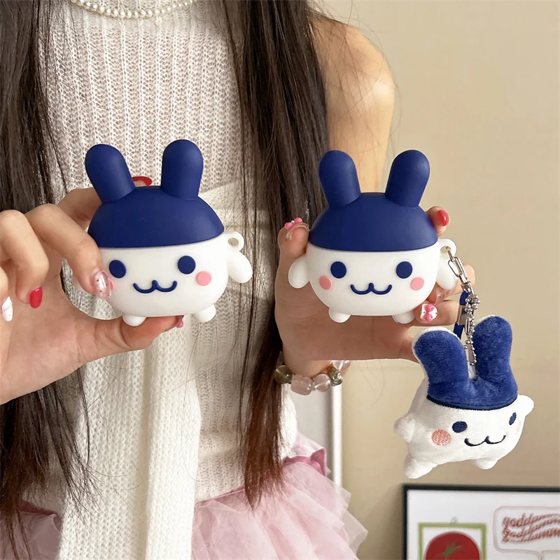 Kawaii Cartoon Headphone Case for Apple Airpods 4 3 2 Pro Headset Cases with Plush Toy Pendant Earphone Cover for Airpod Pro3