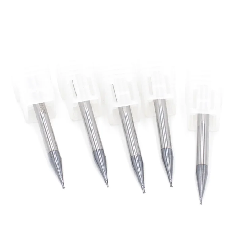 0.2mm-0.9mm*D4*50L Micro Single Flute Aluminum Cutting Tools, End Mill Bits,  Engraving Tools, Drill Bits With Coating