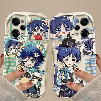 Pouzdro Genshin Impact Ganyu Wave pro Xiaomi Redmi Note 14 13 12 12C 11 Pro Plus 5G 12S 11S 10S Redmi 14C 13C 12 4G A3 A3X 8 nejlepší prodej Pouzdro pro Xiaomi Redmi Note Genshin - №1
