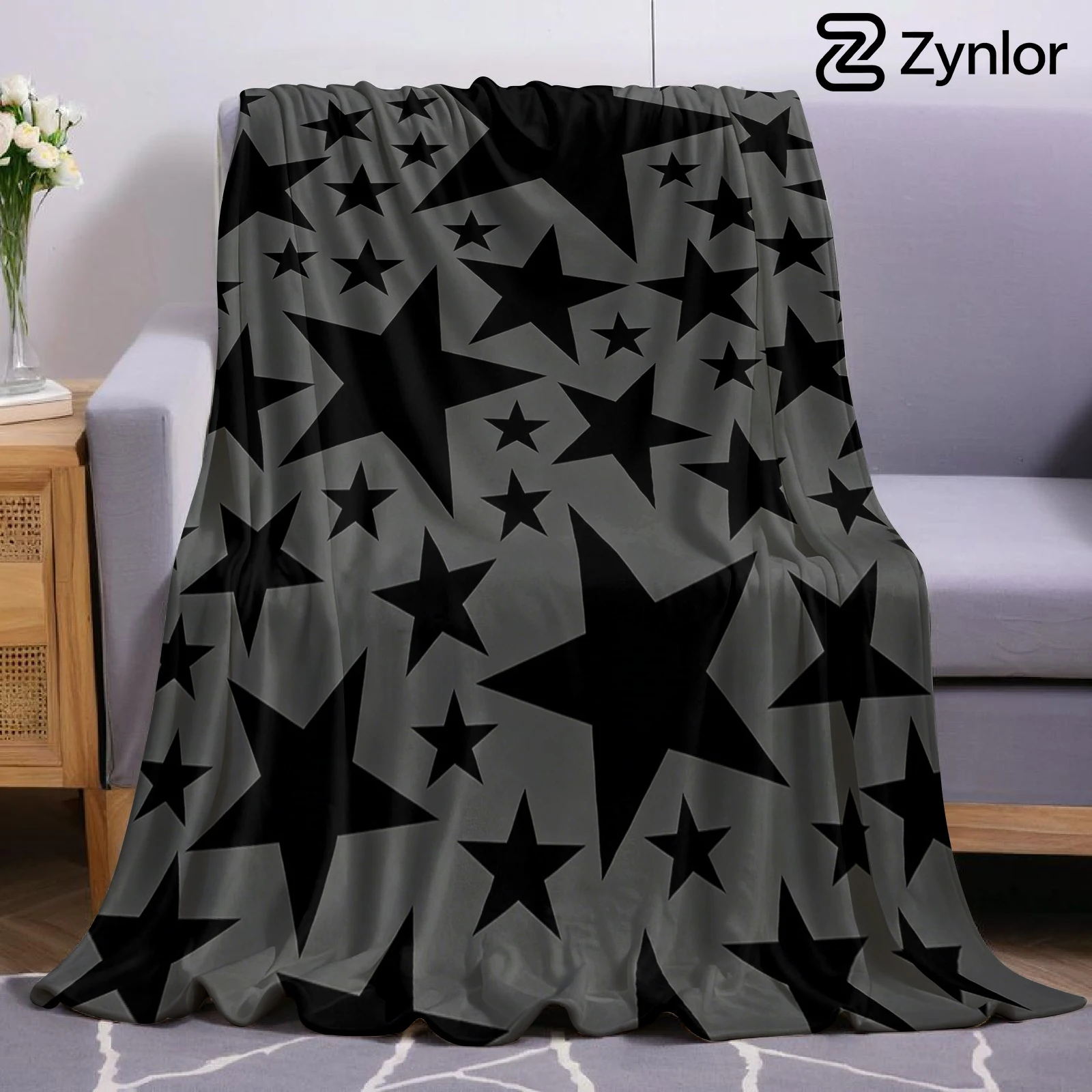 Dark Star Christmas Fleece Throw Blanket Soft Warm Cozy Xmas Home Decor for Bed Sofa Couch Holiday Present
