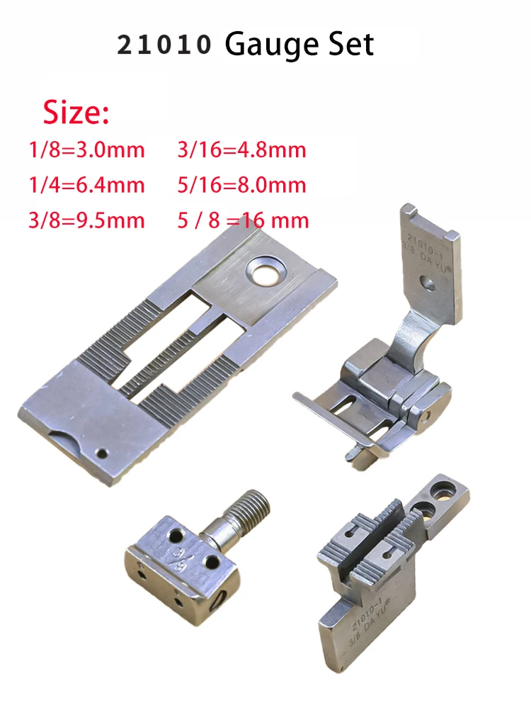 21010-R Gauge Set For Brassiere Tape Attaching Double Needle Industrial Sewing Machine Gauge Set Fit Brother LT2-B842 JUKI 515