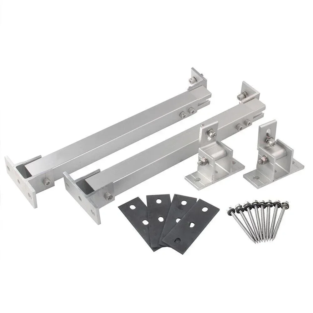 1 par de soportes fotovoltaicos para paneles solares, soporte de montaje Solar, suministros de energía Solar, juego de Base ajustable de 15-30 grados