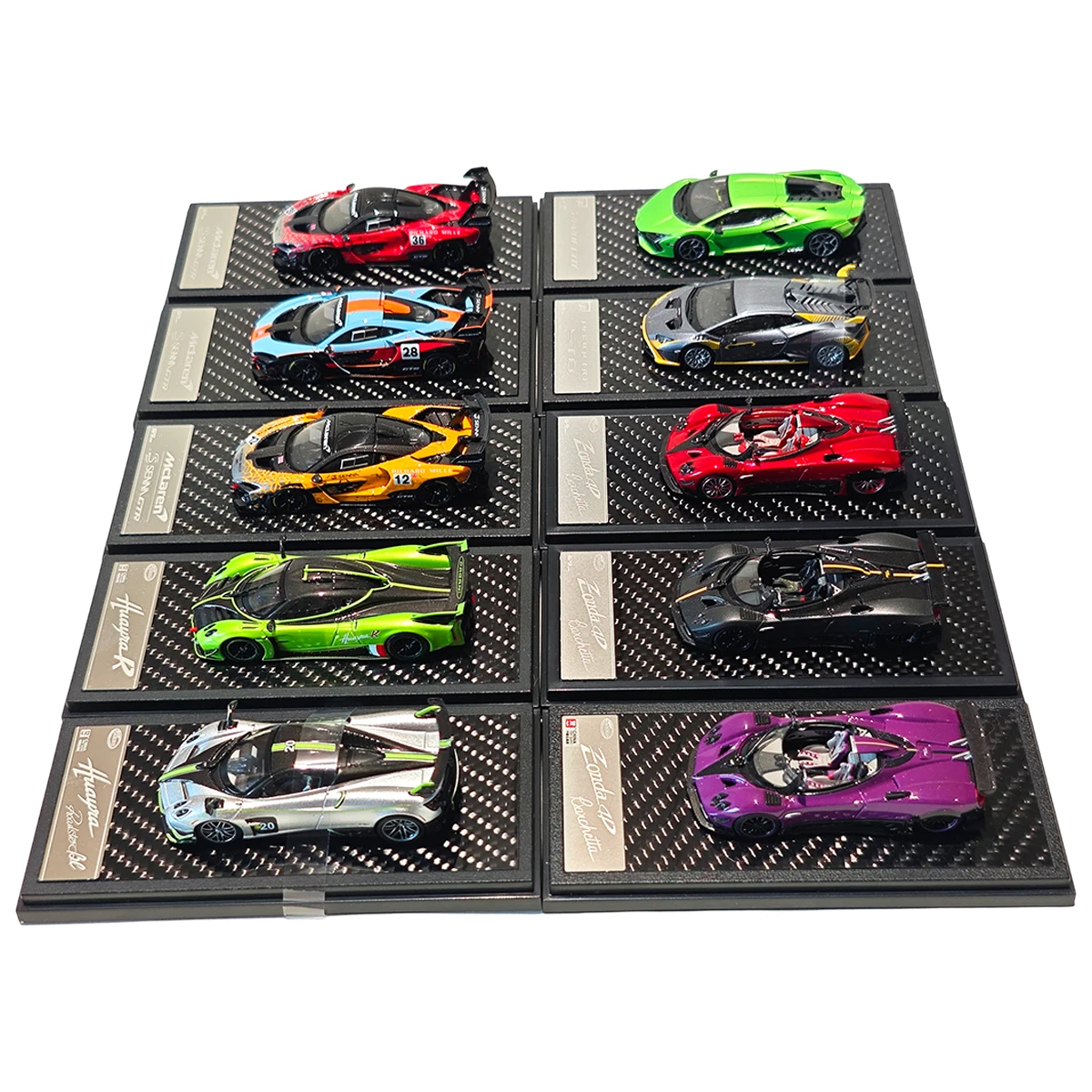 modellino-auto-in-scala-1-64-lcd-apa-xpo-2025-mclaren-senna-gtr-pagani-zonda-huayra-lamborghini-revuelto-hypercar-in-metallo-pressofuso-disponibile