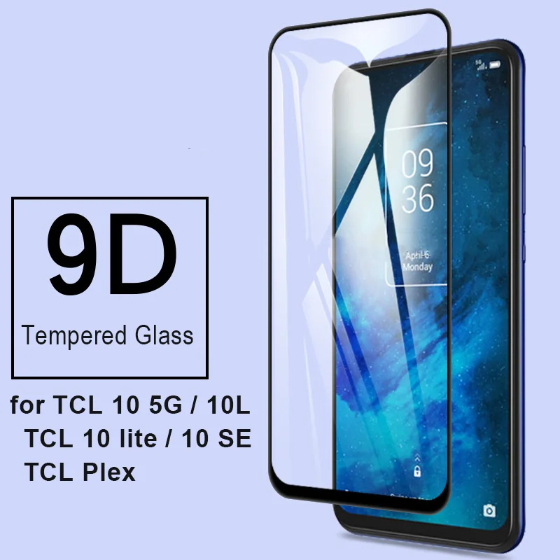 9D Tempered Glass for TCL 10 SE 10L 5G Plex L10 Plus Pro Lite A2X Black Edge Clear Screen Protector 9H Protective Glass