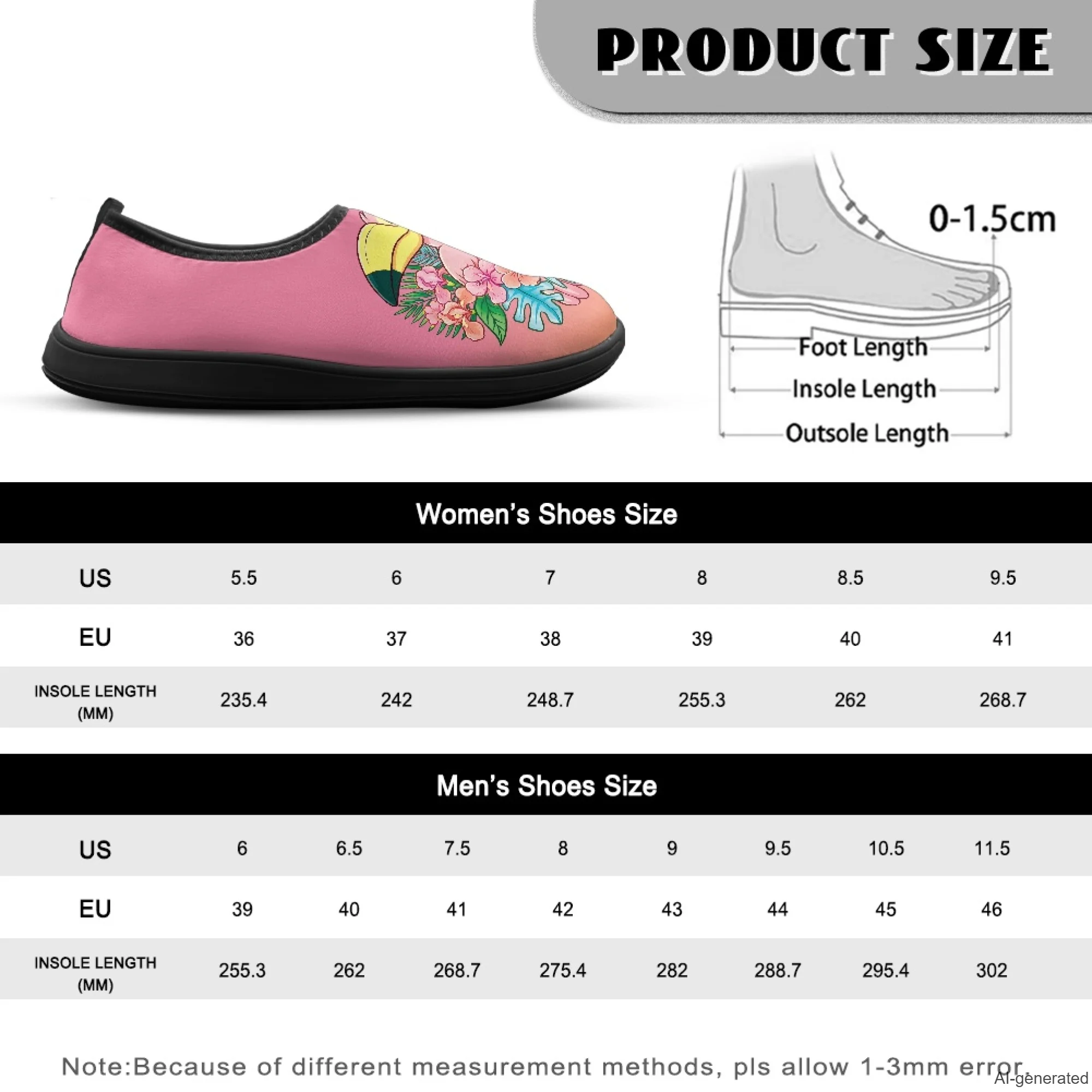 XIXIRIMIDO Slip-on Wide-toed Shoes Nurse Shoes Woman Hospital Nurse Work Shoes White Non-slip Nursing Shoes Parrot Pattern view 4