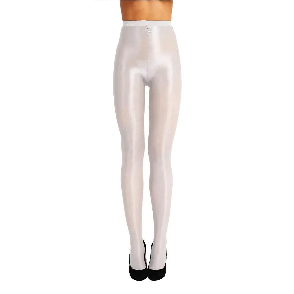 Women Tummy Control Ultra Shimmery Stretchy 70D Thickness Shiny Stockings Nightclub Rave Sexy Pantyhose Performance Dance Tights