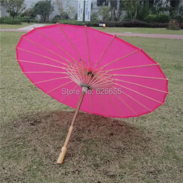 Chinesischer Farbiger Stoff-Regenschirm Weiß-Rosa Sonnenschirme Traditioneller Chinesischer Tanz-Farbschirm Japanische Seiden-Requisiten – Detail 33